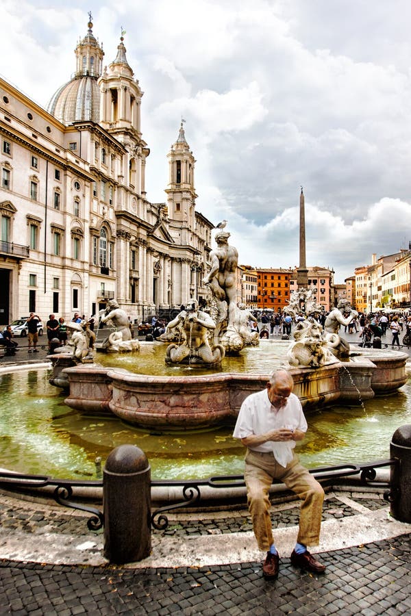 Marktplatz Navona in Rom (Italien) stockfoto Marktplatz Navona in Rom (Italien) stockfoto
