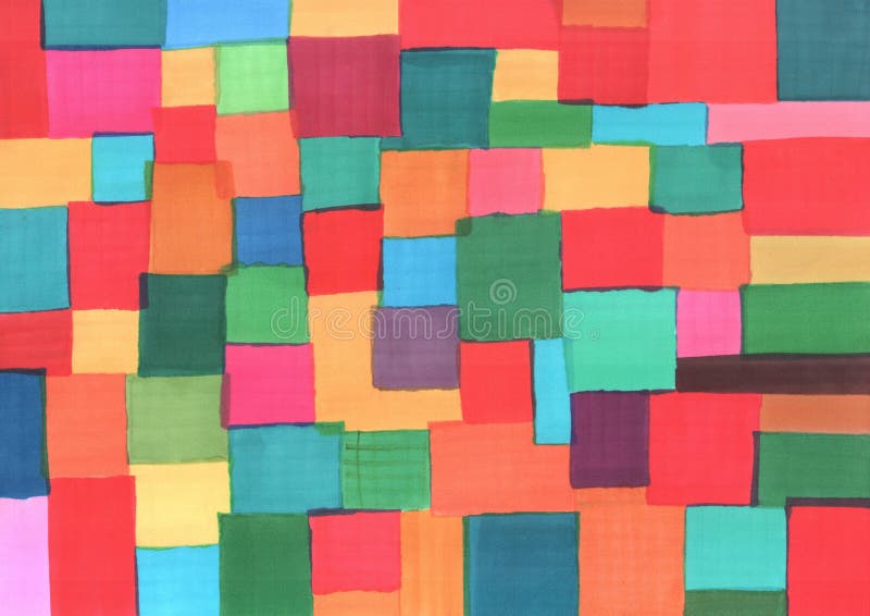 Markörmålning Flerf?rgade fyrkanter Patchworkstil Utdragen textur för Grungehand för bakgrund Teknologibakgrund, fr?n det b?sta b stock illustrationer Markörmålning Flerf?rgade fyrkanter Patchworkstil Utdragen textur för Grungehand för bakgrund Teknologibakgrund, fr?n det b?sta b stock illustrationer