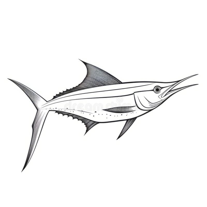Marlin Fish Illustrations: Strong Graphic Lines in Precisionist Art