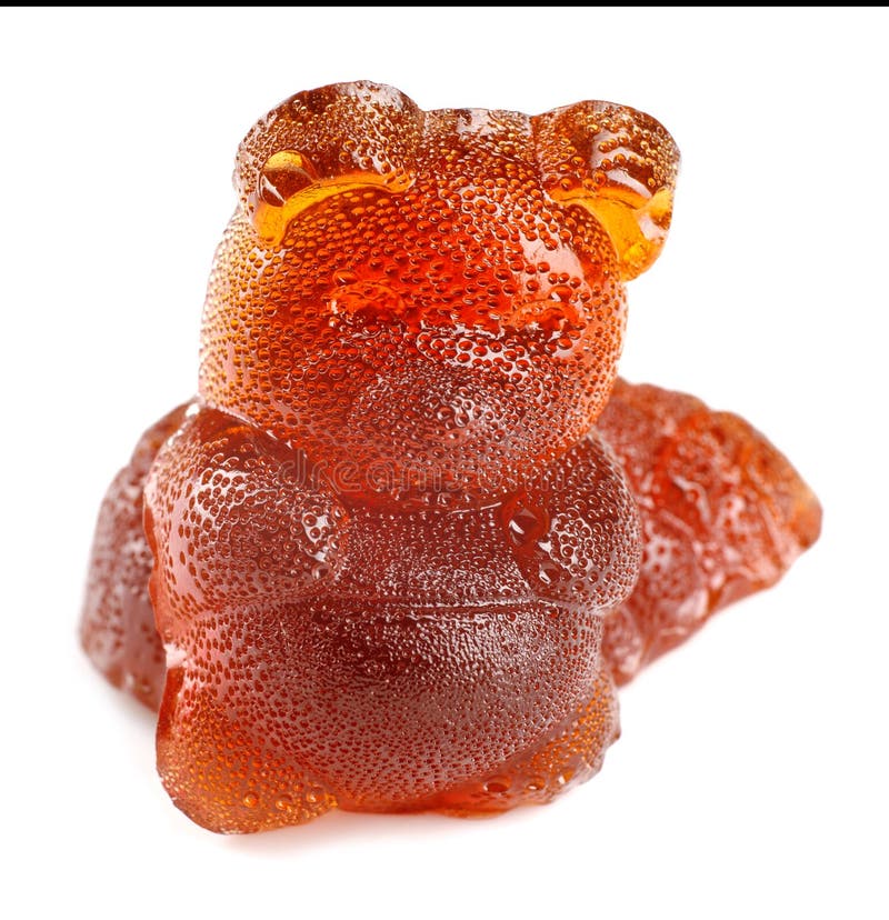 Marmalade Bear Figures and Cones are Isolated on a White Background