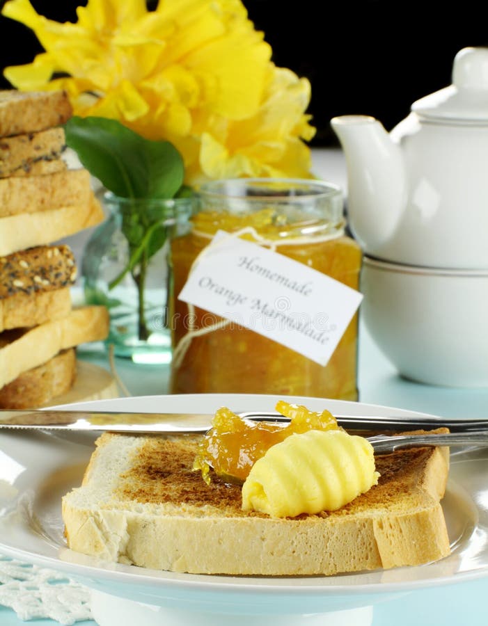 Marmalade on Toast stock image. Image of nourishment 15509575