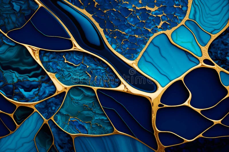 Marmor texturerad lyxdryck abstrakt blått 3d-bakgrundsbakgrundsbakgrundsbakgrundspapper med mosaikstenar inläggningsventierna i vä royaltyfri illustrationer