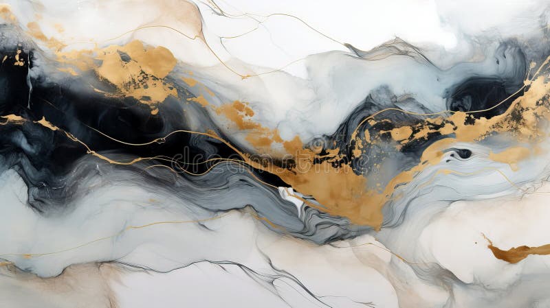 Marmorabstrakter Acrylgrund. Marmorkunsttextur. Achterbahnmuster. Goldpulver. zartes und traumhaftes Design.