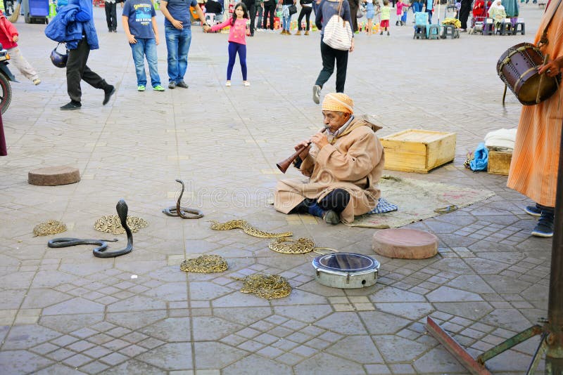 Maroc, Marrakesch, Schlangenbeschwörer stockfotos Maroc, Marrakesch, Schlangenbeschwörer stockfotos