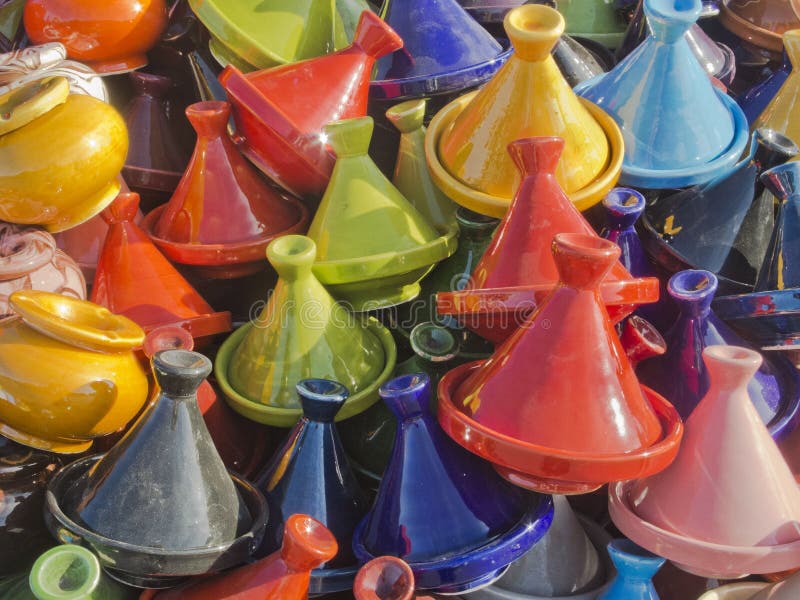Marokkaans Aardewerk Tajine Stock Afbeelding Image of marokko, brand