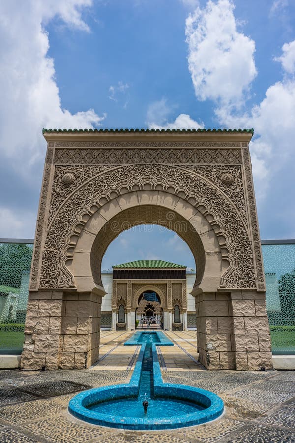 Marokkanischer Pavillon in Putrajaya, Malaysia Stockfoto Bild von