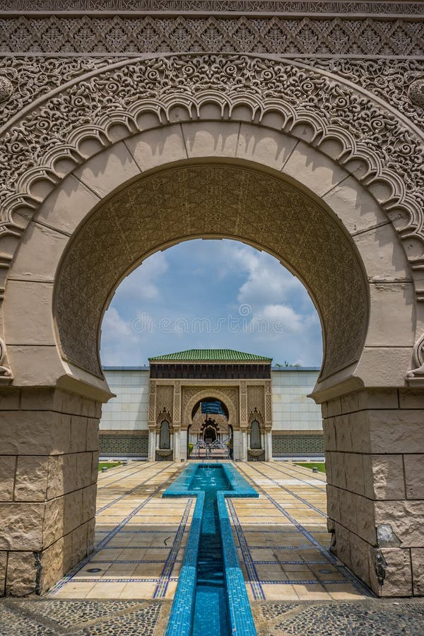 Marokkanischer Pavillon in Putrajaya, Malaysia Stockfoto Bild von