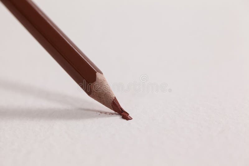 Maroon Broken Colored Pencil on White Background Stock Photo Image of checkup, leisure 87444754