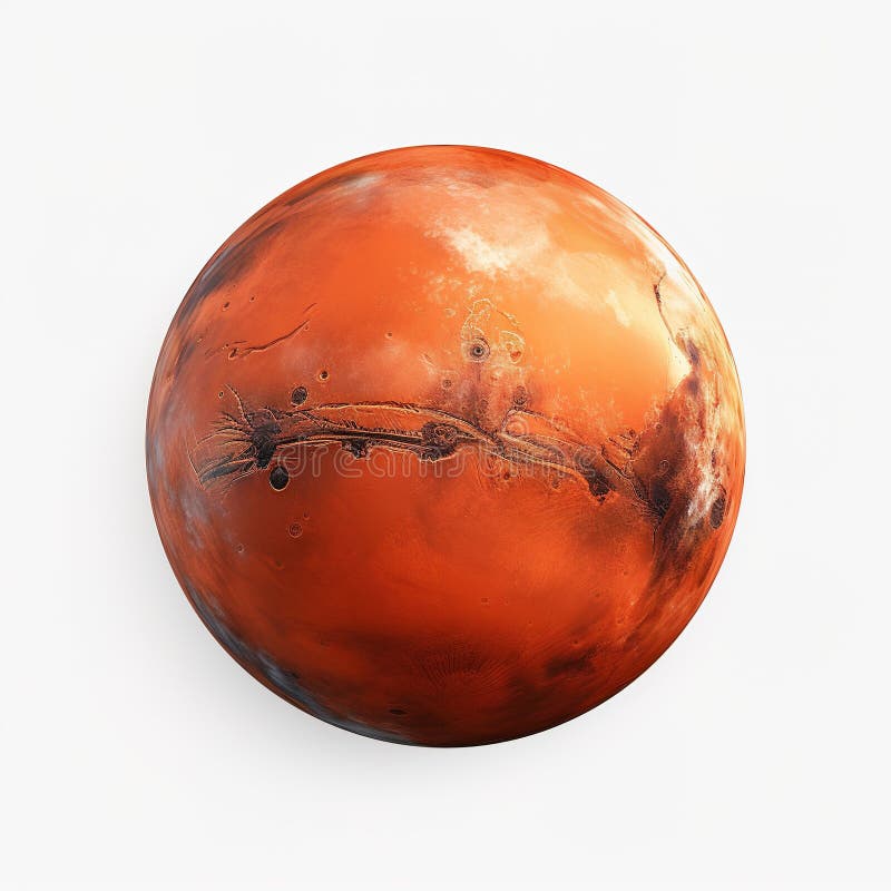 Marplanet i rymden, den röda planeten nära vatten vektor illustrationer