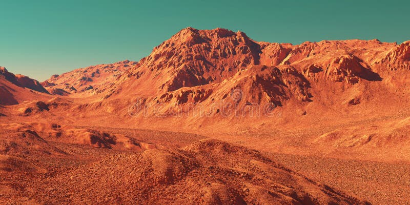 Marplanet liggande 3d rendering stock illustrationer