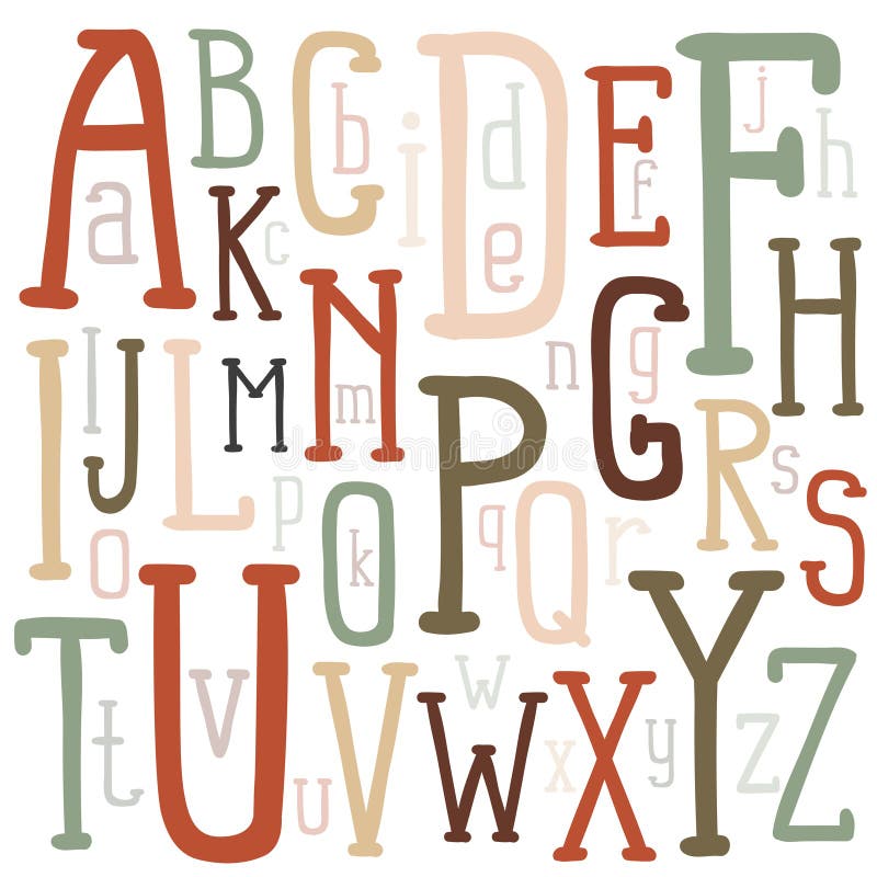 Lettres En Bois Multicolores Avec Animaux Peints à La Main