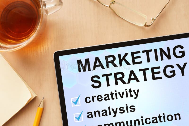 Marque com estratégia de marketing das palavras fotografia de stock Marque com estratégia de marketing das palavras fotografia de stock