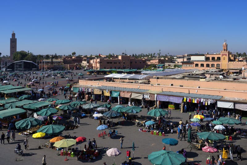 Famous Marrakesh Square Jema El Fna Editorial Photo - Image of jemaa