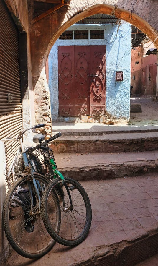 Marrakech old town streets editorial photography. Image of marrakech
