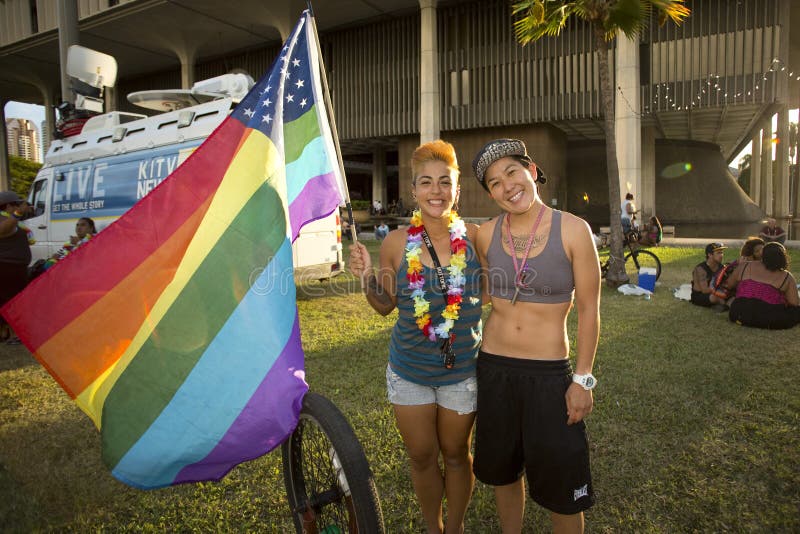 Marriage Equality Rally At The Hawaii State Capital Editorial Stock Photo Image Of Governor