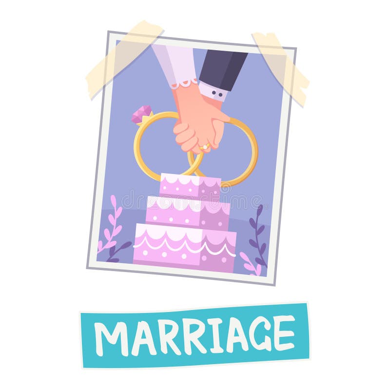 Marriage Vision Board Composition Stock Vector - Illustration of task