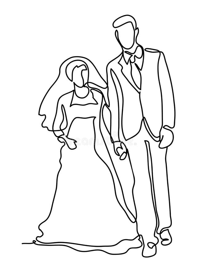 Man and woman couple drawing, Wedding invitation Illustration, Men and  women wedding transparent background PNG clipart | HiClipart