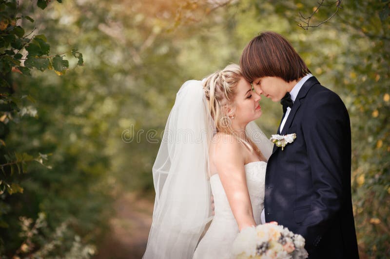 Married Couple in forest embracing royalty free stock image Married Couple in forest embracing royalty free stock image