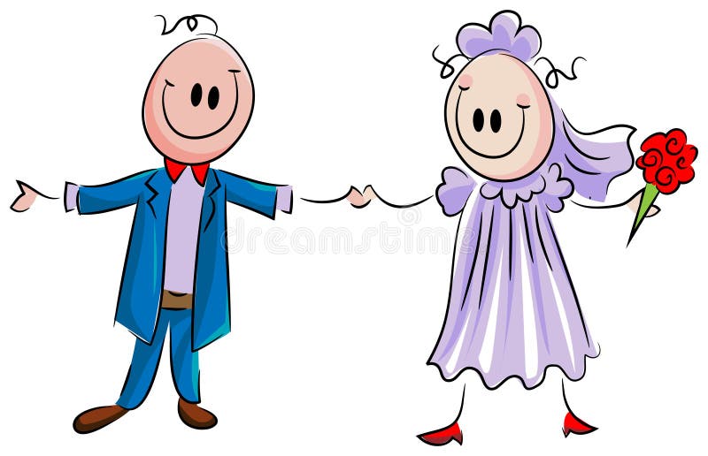 Married couple stock vector. Illustration of funny, cheerful - 50962191