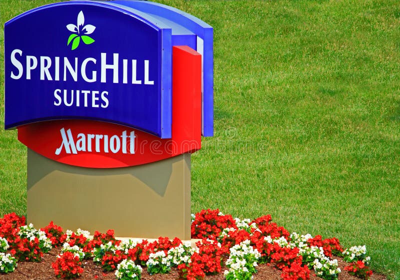 Marriott SpringHill Suites editorial stock photo. Image of franchise