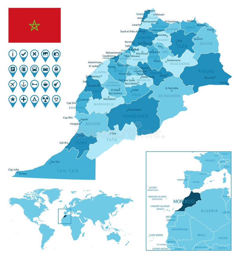 mapa-múndi abstrato arredondado com mapa de portugal detalhado