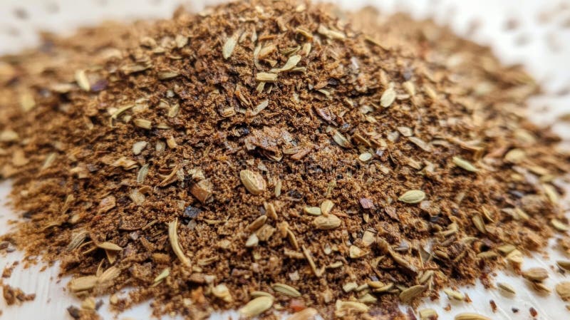 Marrone Spice e Herb Blend sullo sfondo bianco illustrazione di stock
