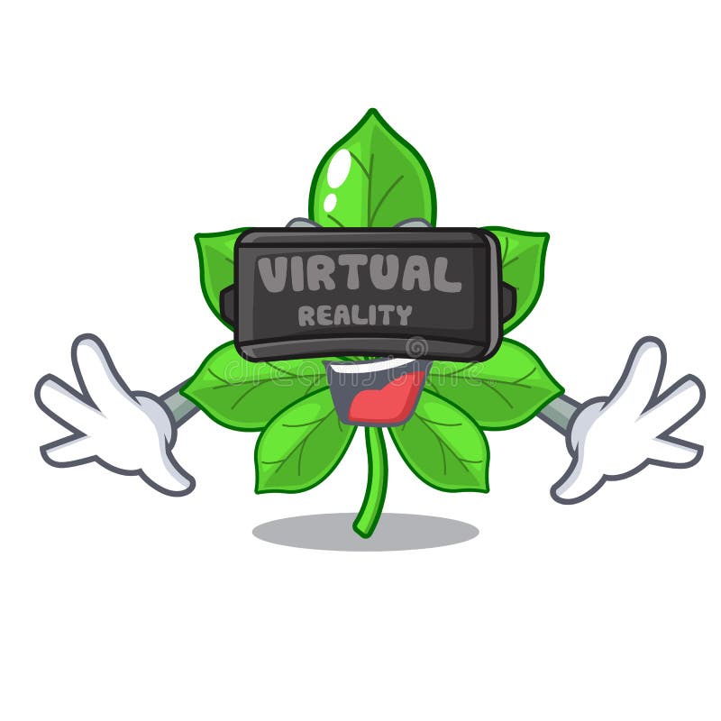 Marrons d'Inde de réalité virtuelle dans la tige de mascotte illustration de vecteur Marrons d'Inde de réalité virtuelle dans la tige de mascotte illustration de vecteur