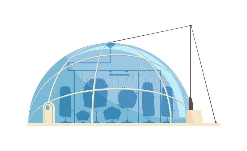 Mars Dome Module Composition stock illustration