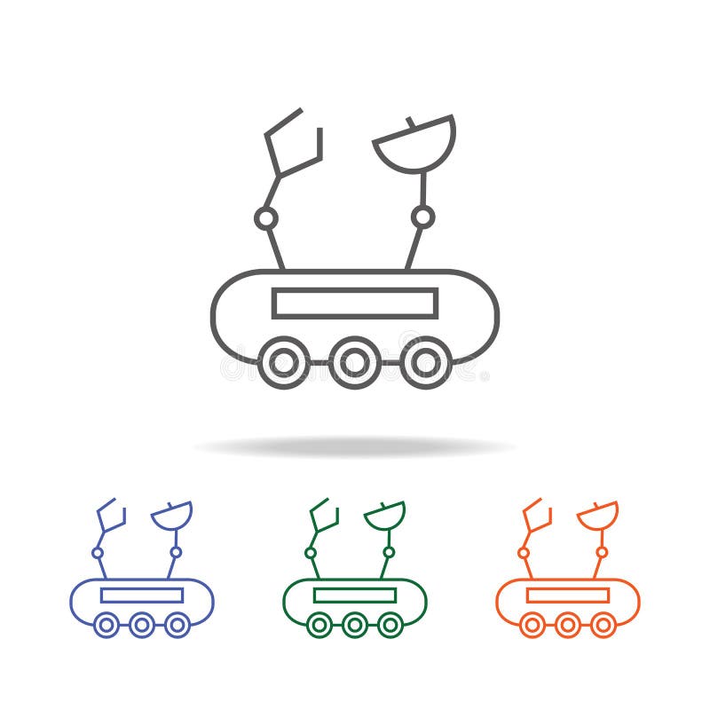 Mars exploration rover icon. Element of a space multi colored icon for mobile concept and web apps. Thin line icon for website des vector illustration