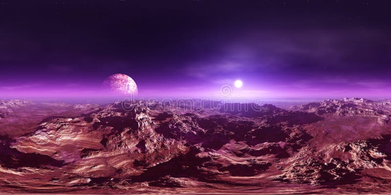 Mars, HDRI, environment map vector illustration