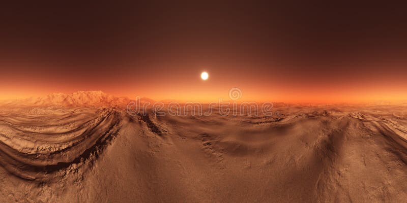 Mars hdri 360 16k vektor illustrationer