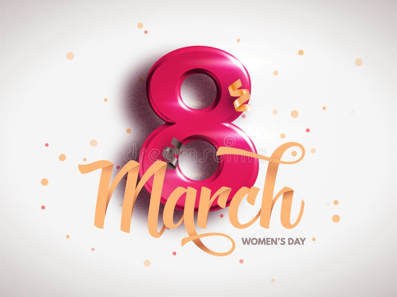 8 mars Internationell dag för kvinna` s lycklig moder s för dag