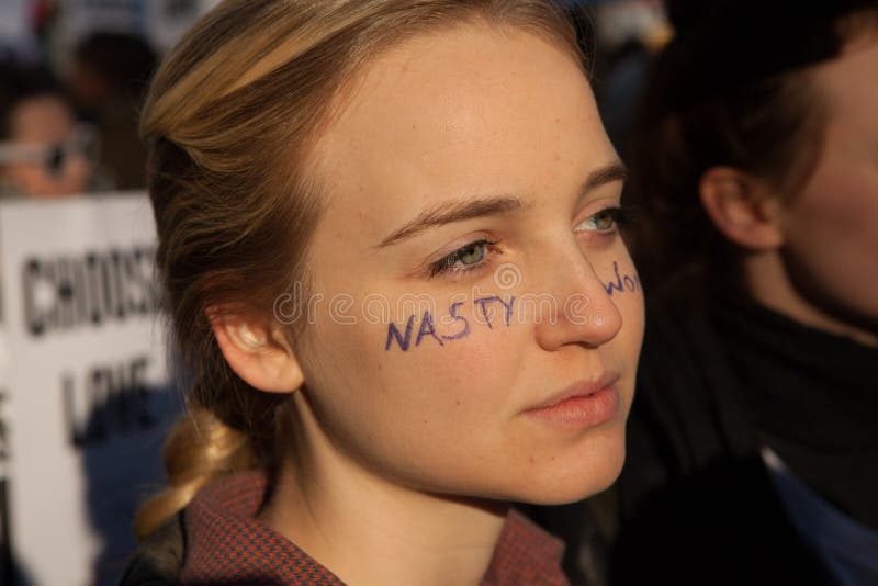 Mars London, 2016 för kvinna` s arkivfoton Mars London, 2016 för kvinna` s arkivfoton