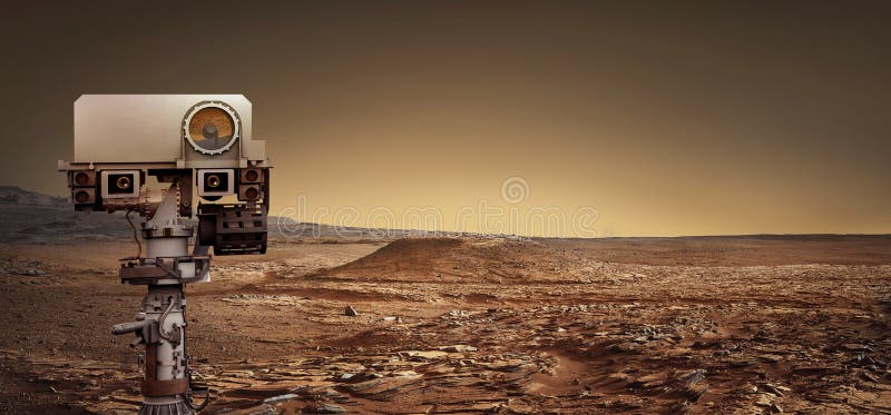 Mars Rover explores the red planet. Elements of this image furnished by NASA. Mars Rover explores the red planet. Elements of this image furnished by NASA.