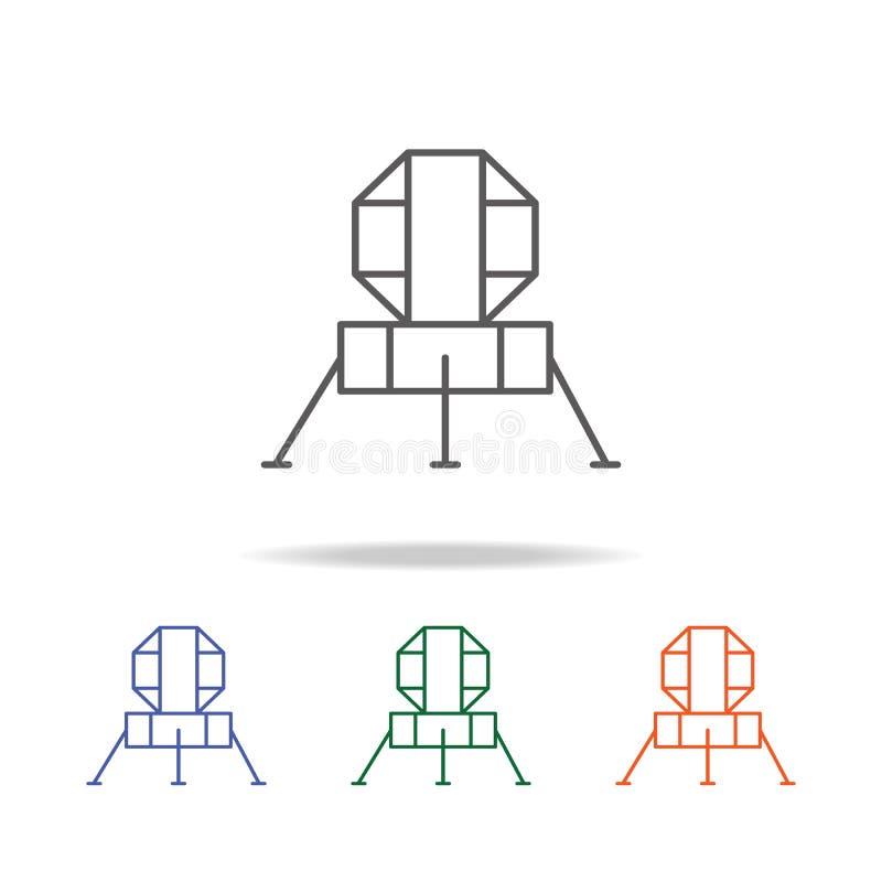 Mars staion icon. Element of a space multi colored icon for mobile concept and web apps. Thin line icon for website design and dev stock illustration