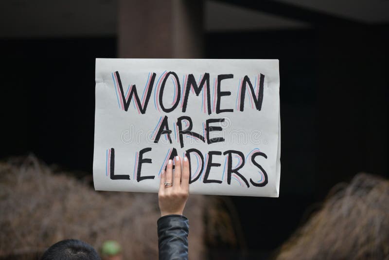 Sign being held up during the Women`s March in New York City. Sign being held up during the Women`s March in New York City.