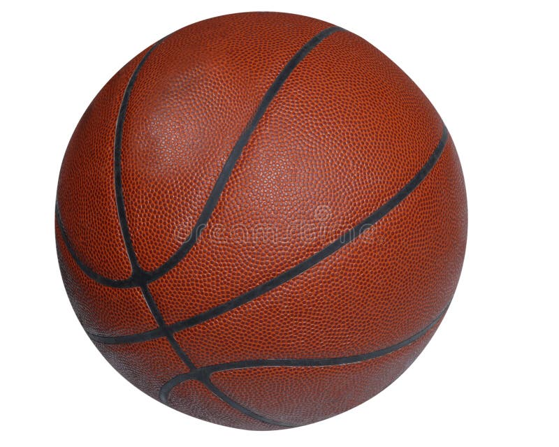 Clip-pathed basketball on a white background. Clip-pathed basketball on a white background