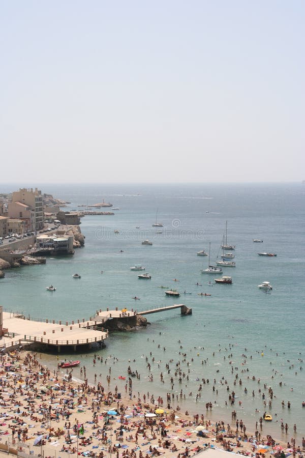 Marseille busy beach