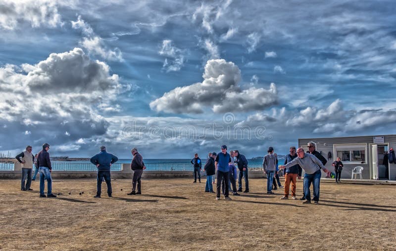 Marseilles Petanque arkivfoto Marseilles Petanque arkivfoto