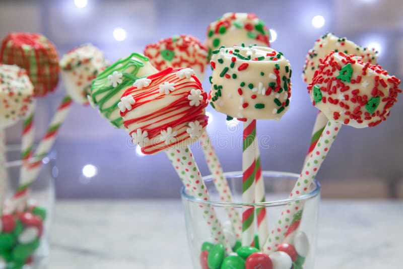 Marshmallow Cakepops Pops for Christmas Stock Image Image of party, decoration 98747191