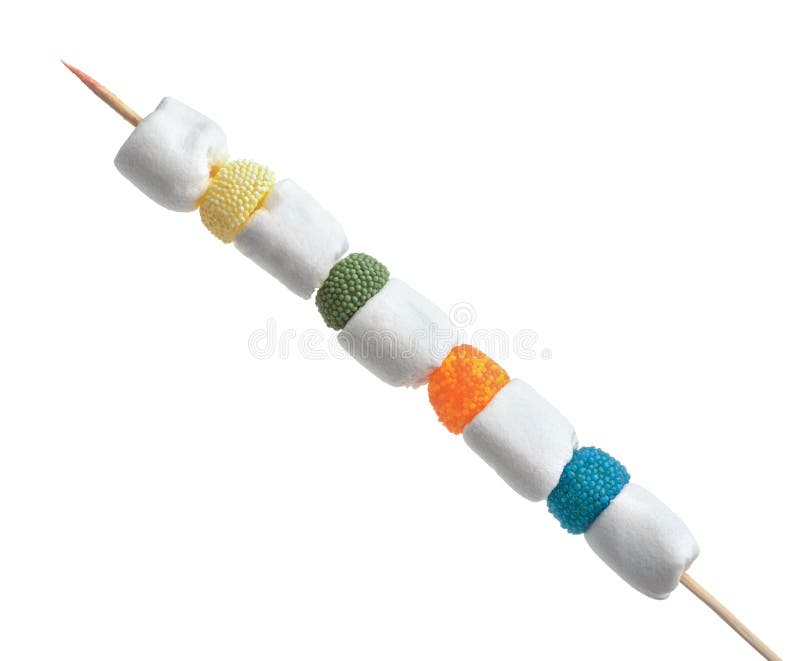 Marshmallow and Fruit Candy Kabob Stock Photo Image of candy