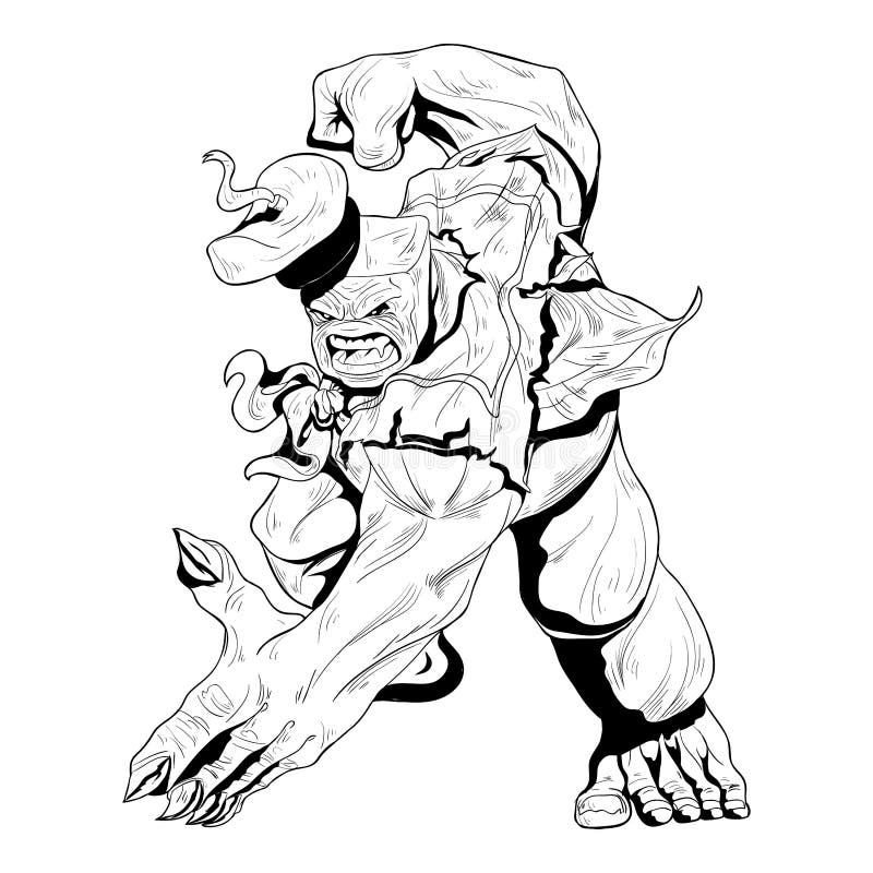 Marshmallow monster stock vector. Illustration of detail 259408123