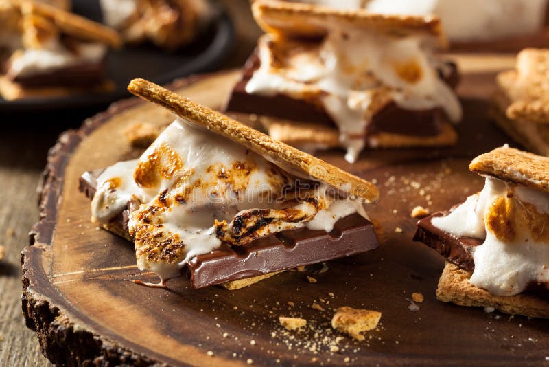 Marshmallows Caseiros e Cremosos com S'mores imagem de stock royalty free