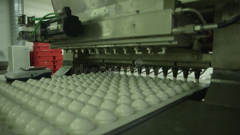 Marshmallow spremitura in una fabbrica di caramelle