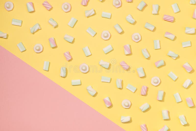 Marshmallows flat lay royalty free stock photography Marshmallows flat lay royalty free stock photography