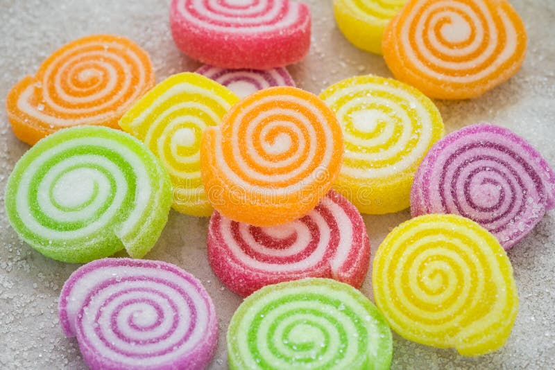 Marshmallows with jelly stock photo. Image of spiral 68325190