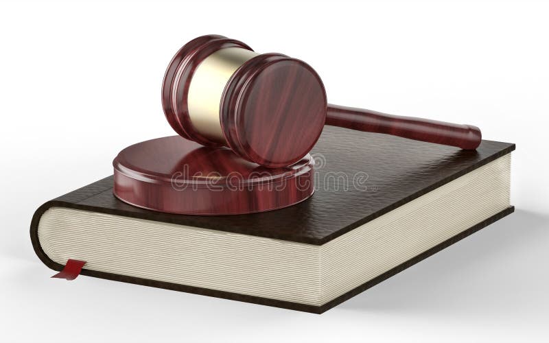 Marteau de juge sur le fond de livre de loi illustration libre de droits Marteau de juge sur le fond de livre de loi illustration libre de droits