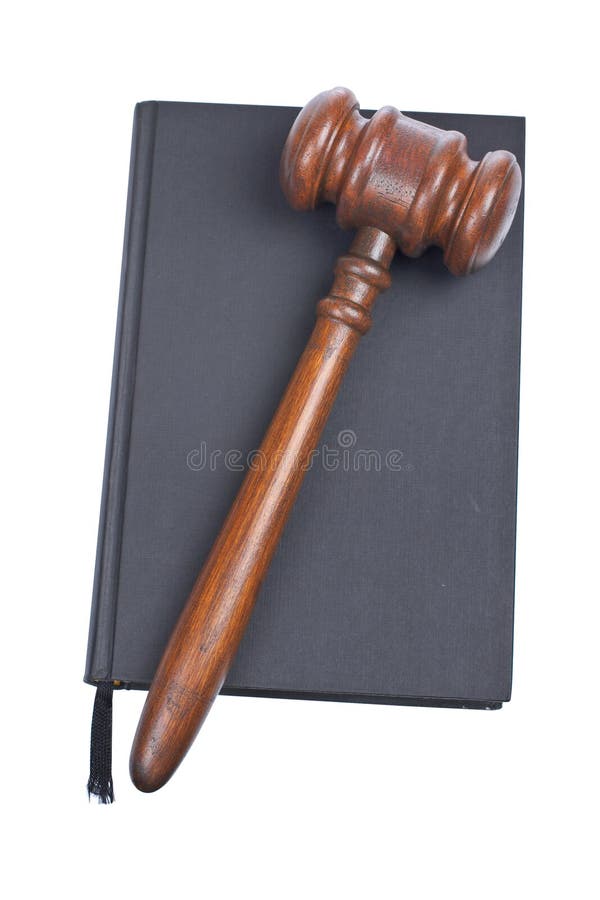 Marteau et livre de loi en bois photo libre de droits