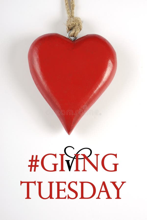 Martes #Giving con el corazón rojo en el blanco - veritcal