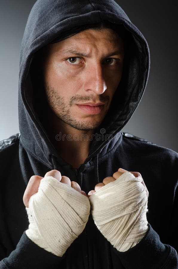 Martial arts fighter stock image. Image of male, eyeglasses 42588387